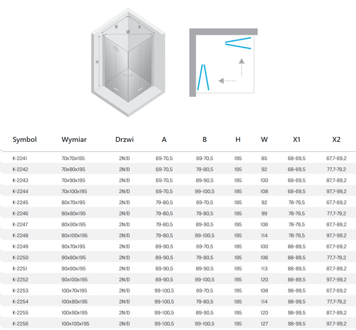New Trendy new soleo kabina prysznicowa
